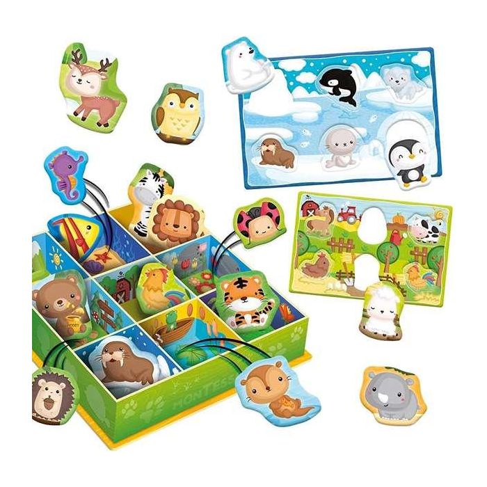 Juego montessori cajas de animales 10 Juego montessori cajas de animales 10