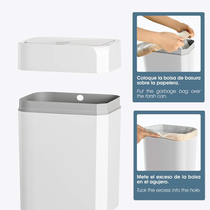 Papelera Plastico Sensor 12L Basic Home (6 Unidades) 10 Papelera Plastico Sensor 12L Basic Home (6 Unidades) 10