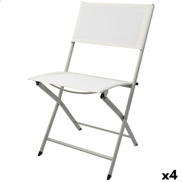 Silla Plegable Aktive Blanco 46 x 81 x 55 cm (4 Unidades) Silla Plegable Aktive Blanco 46 x 81 x 55 cm (4 Unidades)