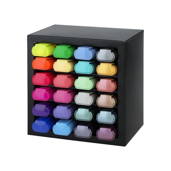 Faber Castell Rotulador Textliner 46 Fluorescente Set Escritorio 24 Unidades Colores Surtidos Punta Biselada 1-5mm