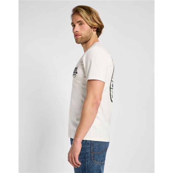 Camiseta de Manga Corta Hombre Lee Working West Blanco XL 2