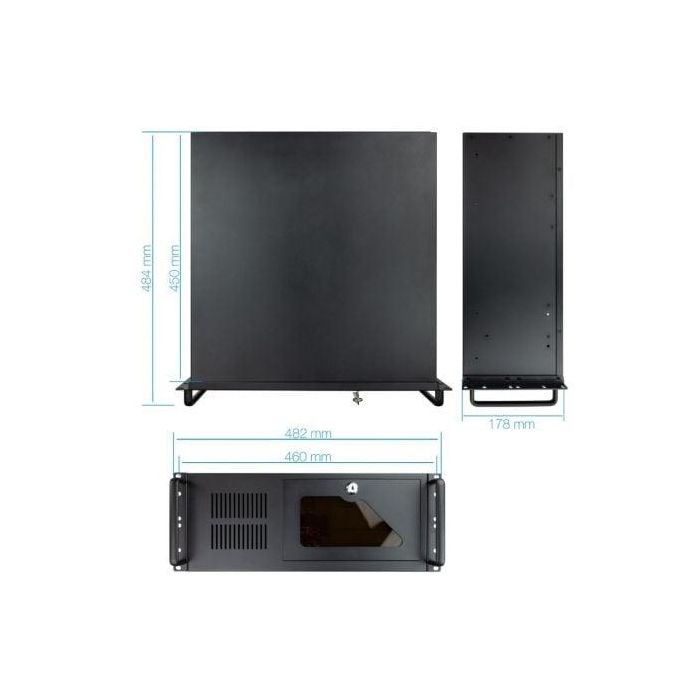 TooQ RACK-406N-USB3 Armario Rack 19" 4U de Pared ATX, 2x USB 3.0, Ventiladores, Acero, Negro con Cerradura 4 TooQ RACK-406N-USB3 Armario Rack 19" 4U de Pared ATX, 2x USB 3.0, Ventiladores, Acero, Negro con Cerradura 4