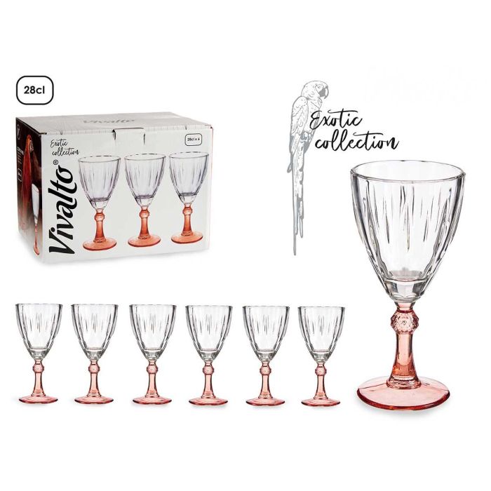 Copa Vino Salmon 275 ml Cristal - Vivalto 9x18.5x9 cm (36 Unidades) Copa Vino Salmon 275 ml Cristal - Vivalto 9x18.5x9 cm (36 Unidades)