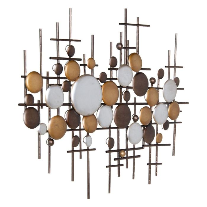 Decoración de Pared 91,5 x 4,5 x 72 cm Dorado Metal Plata 6