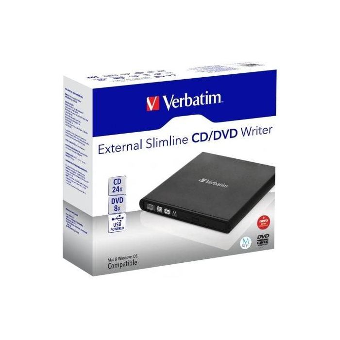 VERBATIM Grabadora Externa CD/DVD SLIMLINE 3
