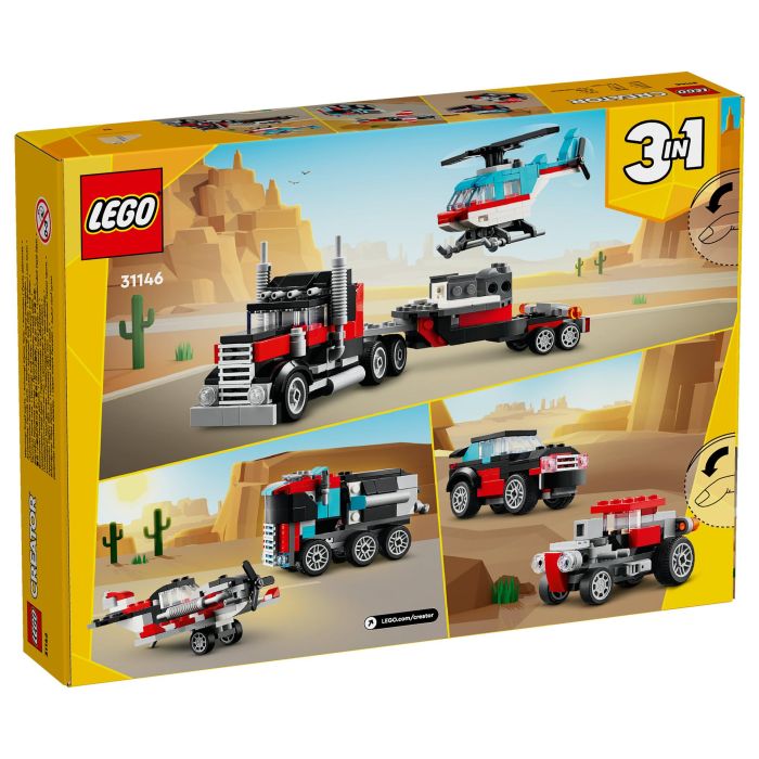 LEGO Creator Camión Plataforma con Helicóptero 31146 Juego de Construcción con 270 Piezas para Niños a partir de 7 años 2 LEGO Creator Camión Plataforma con Helicóptero 31146 Juego de Construcción con 270 Piezas para Niños a partir de 7 años 2