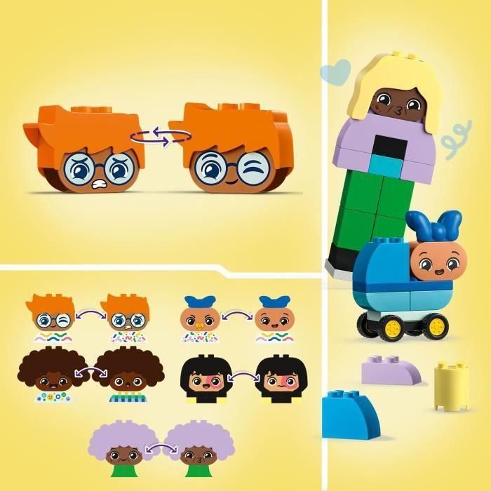 LEGO 10423 DUPLO My Town Personajes para Construir con Diferentes Emociones, Juguete con 71 Ladrillos con 5 Personajes 2 LEGO 10423 DUPLO My Town Personajes para Construir con Diferentes Emociones, Juguete con 71 Ladrillos con 5 Personajes 2