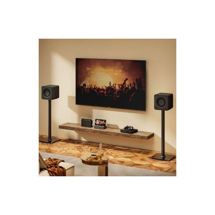 Aisens Soporte de Suelo para Altavoces SPK11U-433, Universal, Carga Máxima 25kg, Acero y Vidrio 4