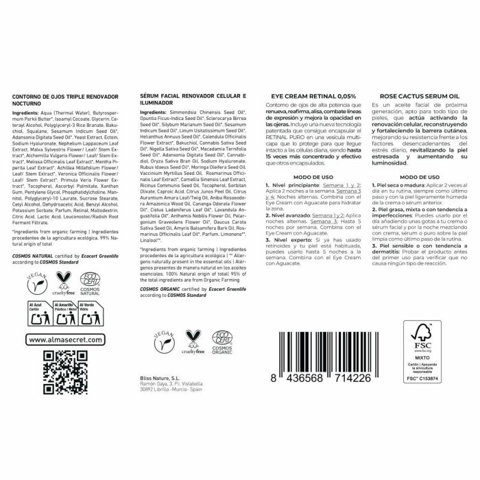 Alma Secret Estuche 2 pz Contorno Ojos 30 ml + Rose Cactus 10 ml Antiaging