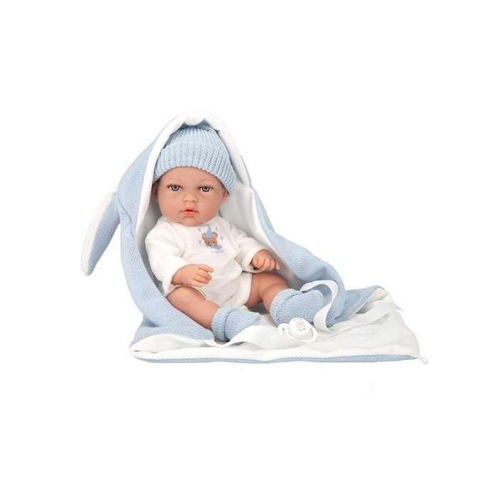 Muñecas Arias Muñeca Elegance 30 cm Natal Azul con Saco de Dormir Cuerpo Vinyl Sexo Niño 1