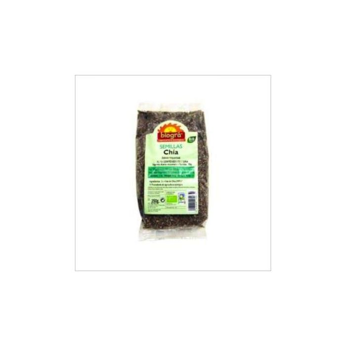 BIOGRA Semillas de Chía 250g Bio Vegano para Sopas, Ensaladas, Yogures, Cereales, Muffins, Pasteles o Pudding