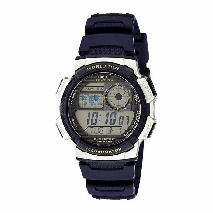 Reloj Hombre Casio WORLD TIME ILLUMINATOR - 5 ALARMS, 10 YEAR BATTERY Negro Gris (Ø 40 mm) (Ø 43 mm) 4 Reloj Hombre Casio WORLD TIME ILLUMINATOR - 5 ALARMS, 10 YEAR BATTERY Negro Gris (Ø 40 mm) (Ø 43 mm) 4