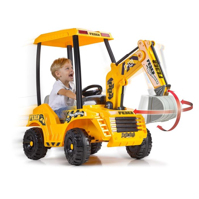 Feber 8/12320 Supper Digger - Excavadora Eléctrica 12V con Brazo y Pala Móviles, Vehículo de Construcción a Batería para Niños +3 Años, hasta 30kg 4 Feber 8/12320 Supper Digger - Excavadora Eléctrica 12V con Brazo y Pala Móviles, Vehículo de Construcción a Batería para Niños +3 Años, hasta 30kg 4