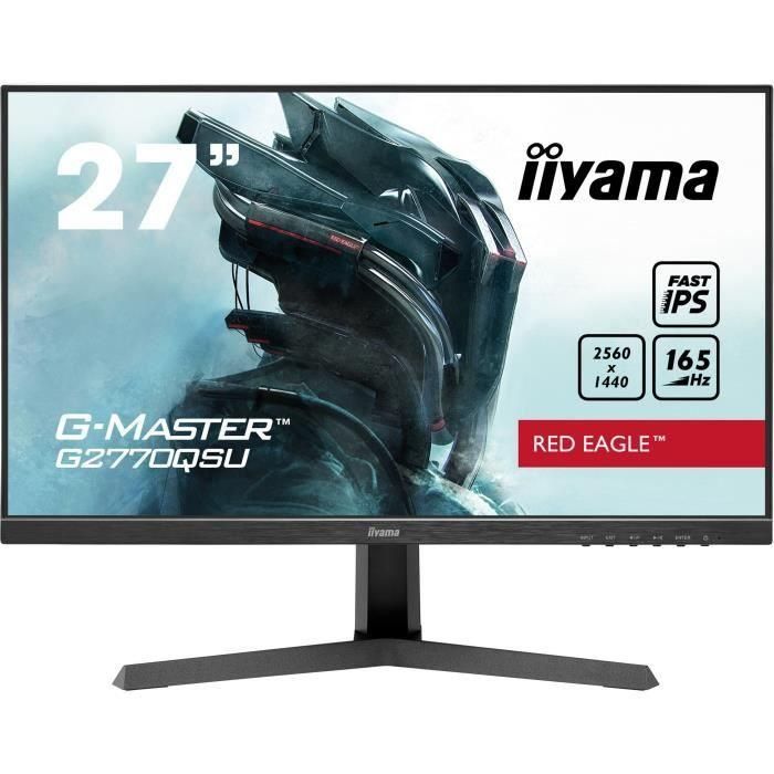 Pantalla PC Gamer - IIYAMA - G-Master Red Eagle - G2770QSU-B1 - 27 WQHD - 0.5ms - 165Hz - HDMI / DisplayPort - FreeSync premium