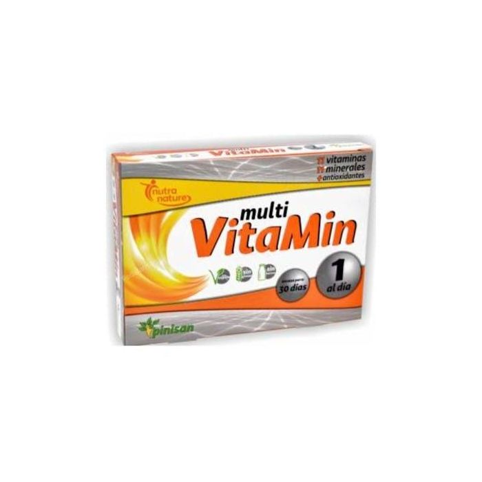 PINISAN Multivitaminas 30 Cápsulas para Deportistas, Veganos, Vegetarianos, Cansancio y Fatiga