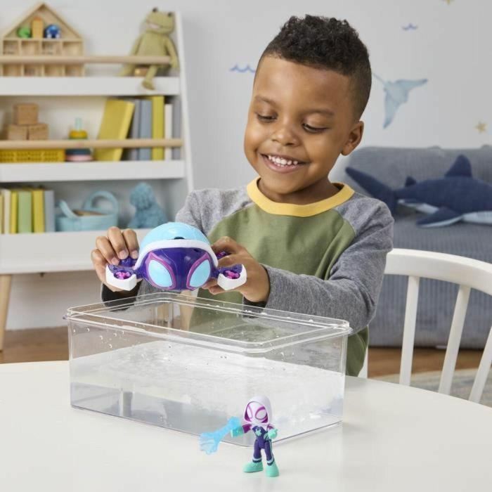 Hasbro Figura y Vehículo de Telarañas Acuáticas Ghost-Spider Marvel Spidey y sus Increíbles Amigos HASG14665P0 a partir de 4 años 2