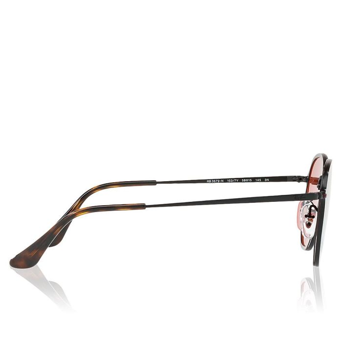 Rayban RB3579N 153/7V Gafas de Sol Unisex Montura Negra Cristales Violeta Azul Espejados Filtro 3N Hexagonal Blaze 58 mm 3