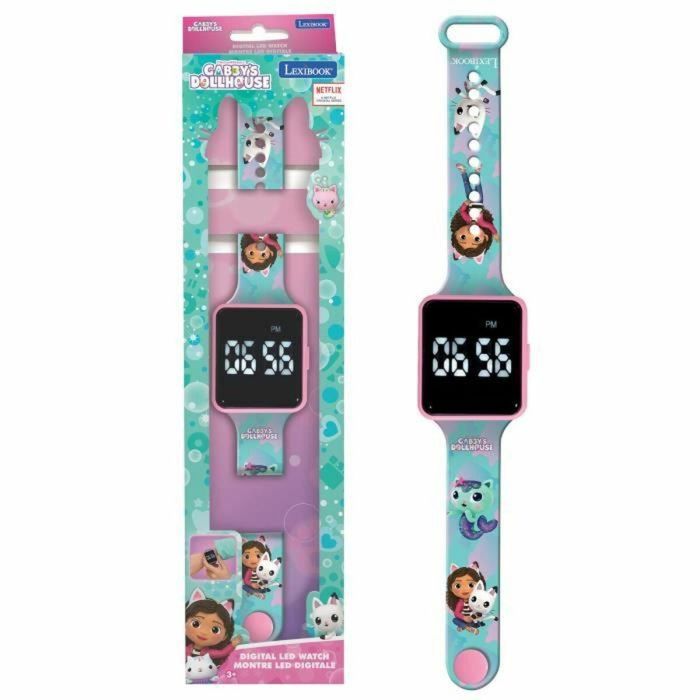 Lexibook - Gabby y la Casa Mágica - Reloj LED conectado - Pulsera ajustable