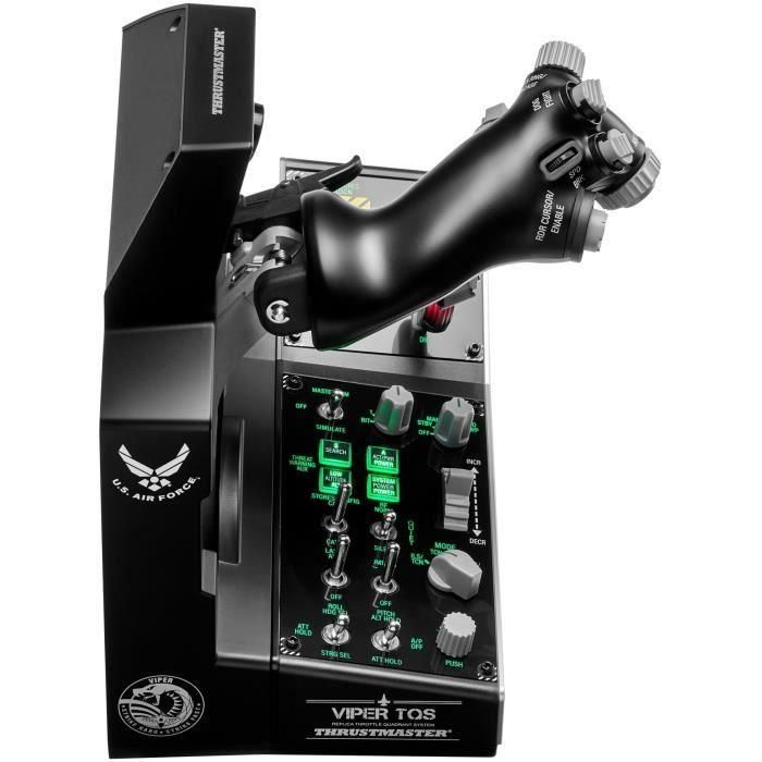 Thrustmaster VIPER TQS MISSION PACK Negro USB Joystick/Palanca de control lateral + cuadrante de aceleración PC 4