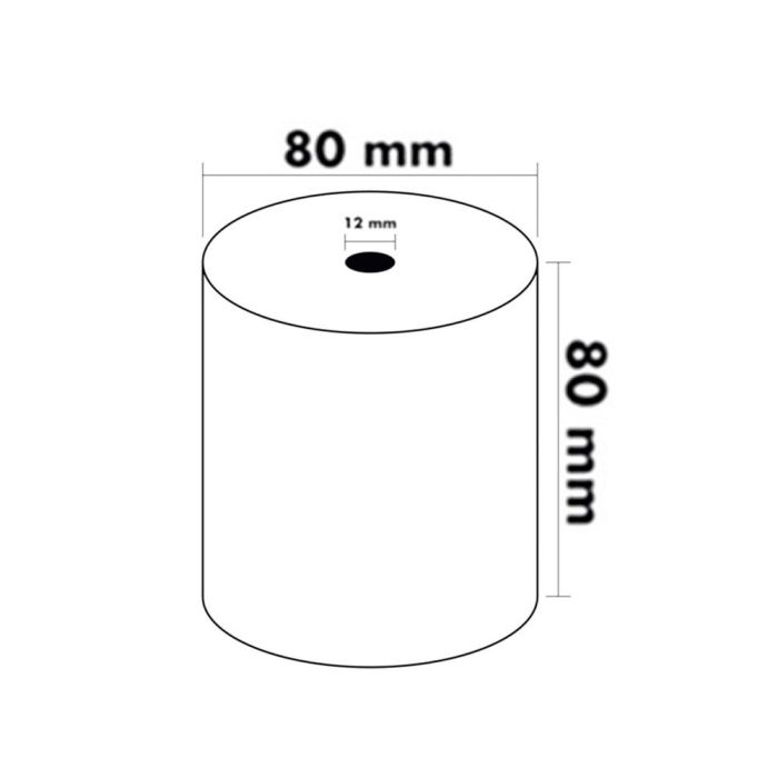 Rollo Sumadora Termico Q-Connect 80 mm Ancho X 80 mm Diametro Sin Bisfenol A Papel De 70 gr-M2 5 unidades 4