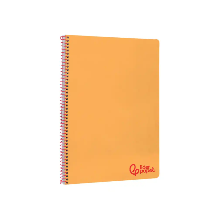 Liderpapel Cuaderno espiral Wonder A4 tapa plástico 80 hojas 90gr pauta ancha 3,5mm con margen color naranja 3