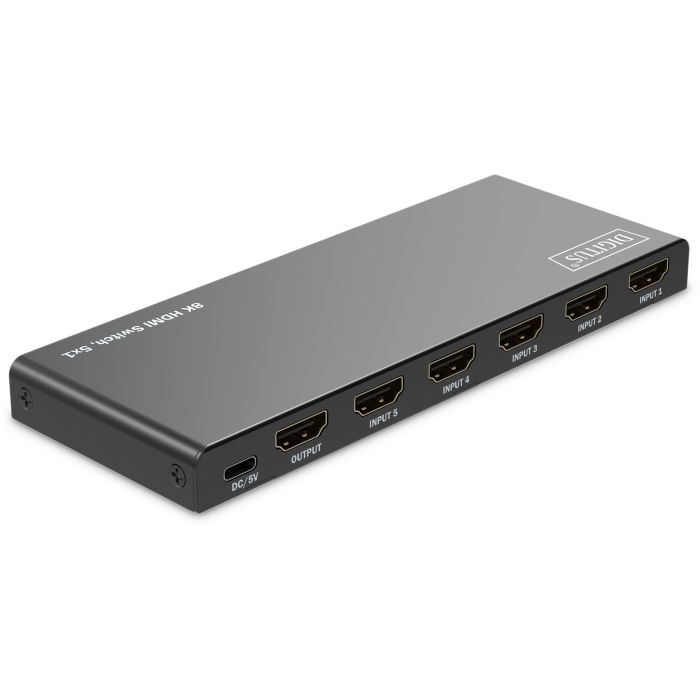 DIGITUS HDMI Switch. 5x1 8K/60Hz HDR. HDCP 2.3 1