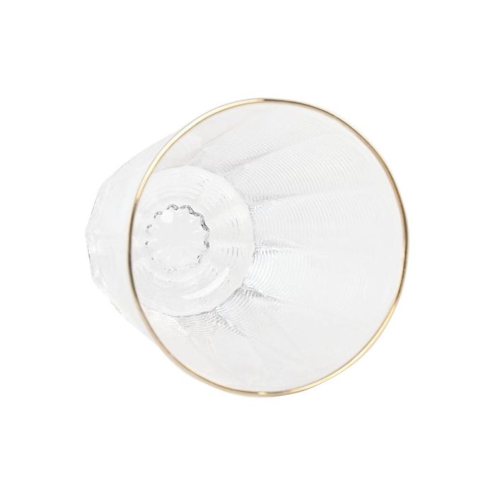 DKD Home Decor Vaso Glam de Cristal Transparente y Dorado 350ml Set de 6 apto para microondas y lavavajillas 9 x 10.5 x 9 cm 1 DKD Home Decor Vaso Glam de Cristal Transparente y Dorado 350ml Set de 6 apto para microondas y lavavajillas 9 x 10.5 x 9 cm 1