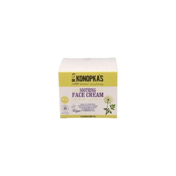 Dr. Konopka’s Crema Facial Balsámica Vegana para Piel Sensible con Esencia Orgánica Herbal N° 54 Hidratante y Nutritiva 50ml