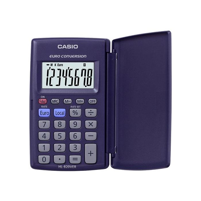 Casio Calculadora de oficina violeta oscuro 8 dígitos hl-820ver