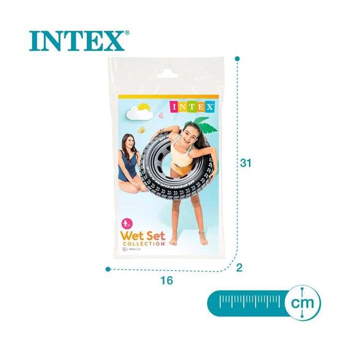 Intex Flotador Neumático Hinchable de Rueda 91 cm para Piscina, apto para Mayores de 9 Años, Fabricado en 100% PVC. 9