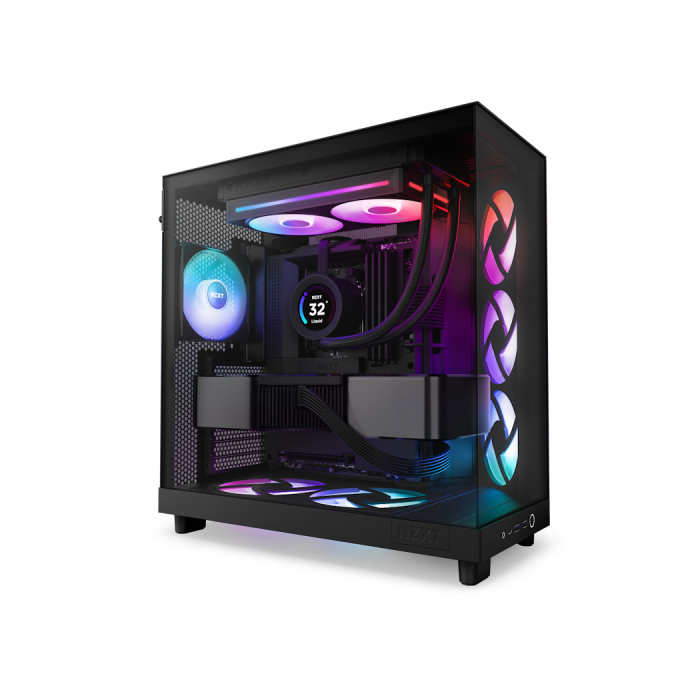 NZXT RF-U24HF-B1 Sistema de Refrigeración para Ordenador Ventilador 240mm Negro Iluminación LED