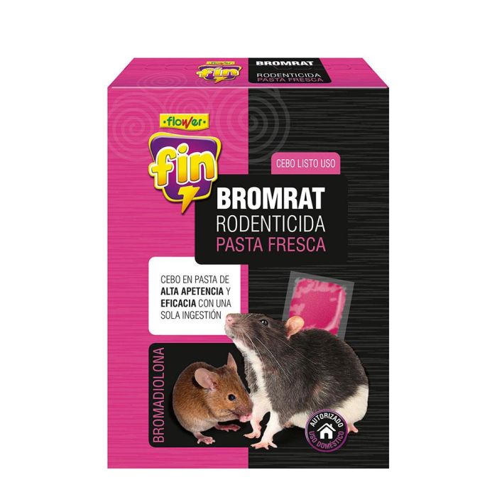 Flower Raticida Bromrat Pasta Fresca con Bromadiolona 150 g - Eficaz contra Roedores Resistentes