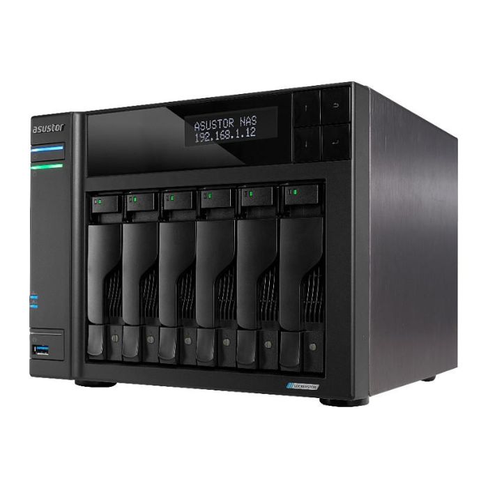 Asustor LOCKERSTOR 6 Servidor NAS Tower 6 Bahías Intel Celeron N5105 8GB DDR4 Dual 2.5GbE