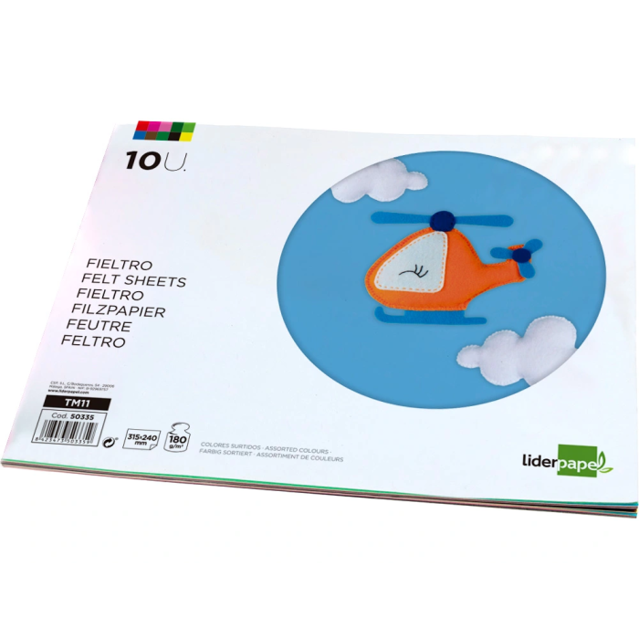 Liderpapel Bloc trabajos manuales 240x315mm 10 Hojas Colores Surtidos 2