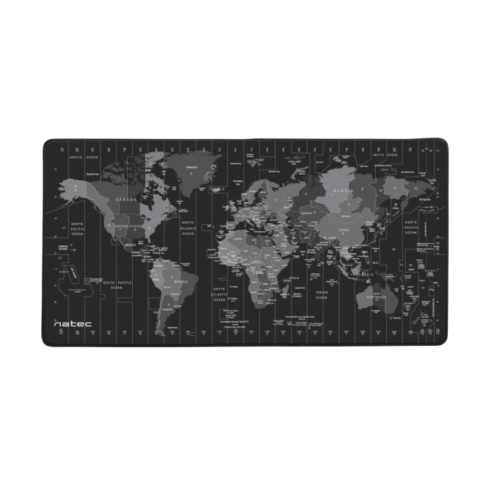 NATEC Time Zone Map Maxi Negro, Gris NATEC Time Zone Map Maxi Negro, Gris