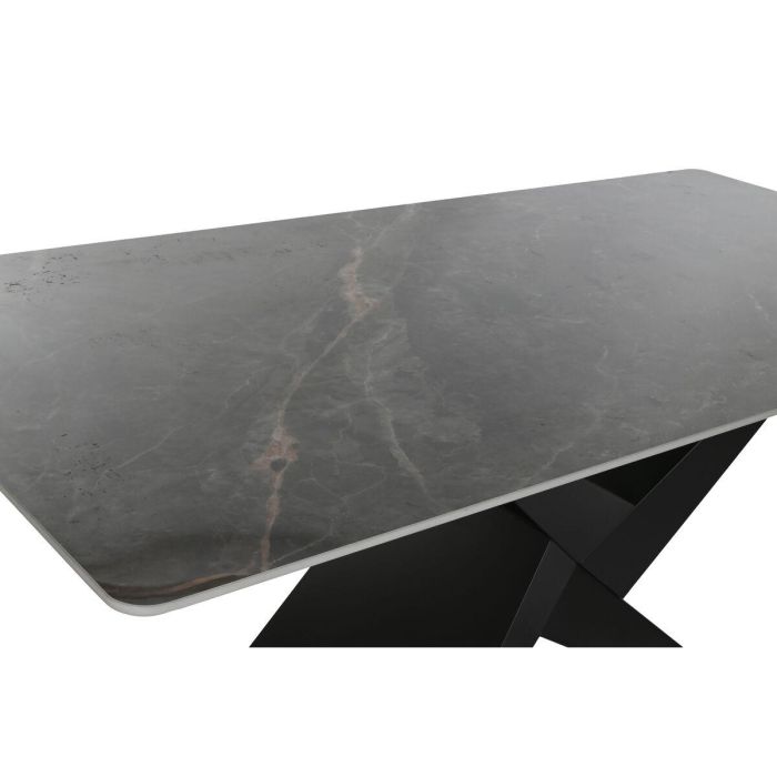 Mesa de Comedor Home ESPRIT Negro Metal Cerámica 180 x 90 x 75 cm 7