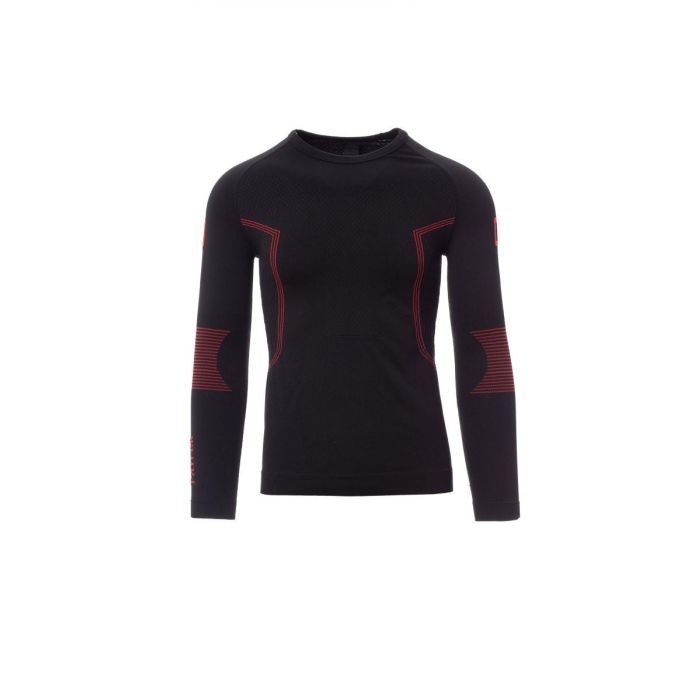 Delta Plus THERMO PRO 280 LS Camiseta Térmica Hombre Sin Costuras Manga Larga Negra Primera Capa Trabajo / Actividades Frías