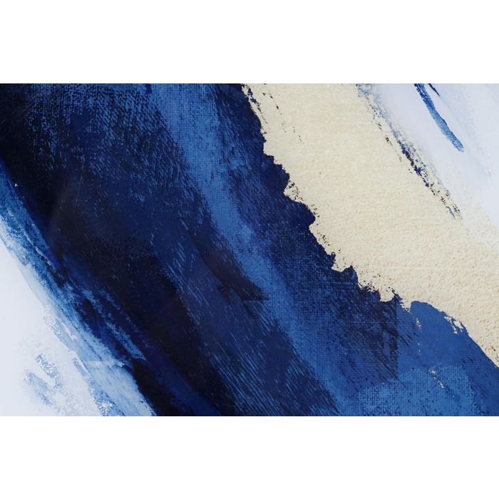 DKD Home Decor Cuadro Moderno Abstracto Cristal Aluminio Azul Blanco Dorado 100 x 100 x 2.5 cm (2 Unidades) 2