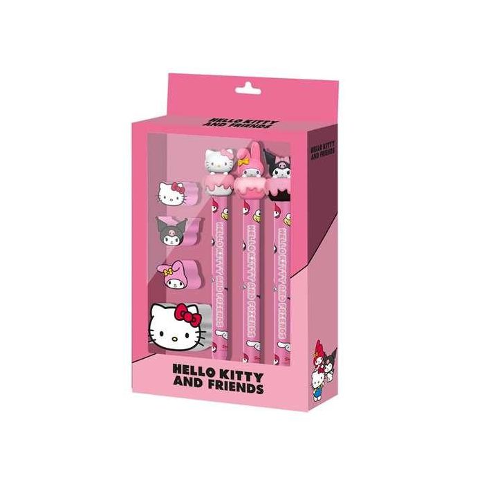 Karactermania Blister 3 Lapices Eternal + 3 Gomas + Sacapuntas Hello Kitty Mix Papelería Infantil 1