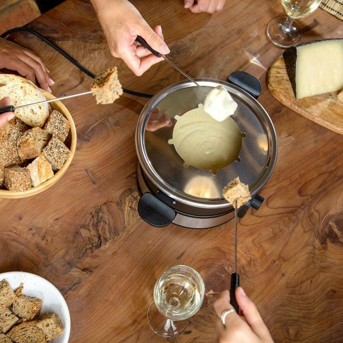 FONDUE TAURUS FF2 - 1000W - TERMOSTATO REGULABLE - CAPACIDAD 2L - 8 PINCHOS - ANTIADHERENTE - PIES ANTIDESLIZANTES 7