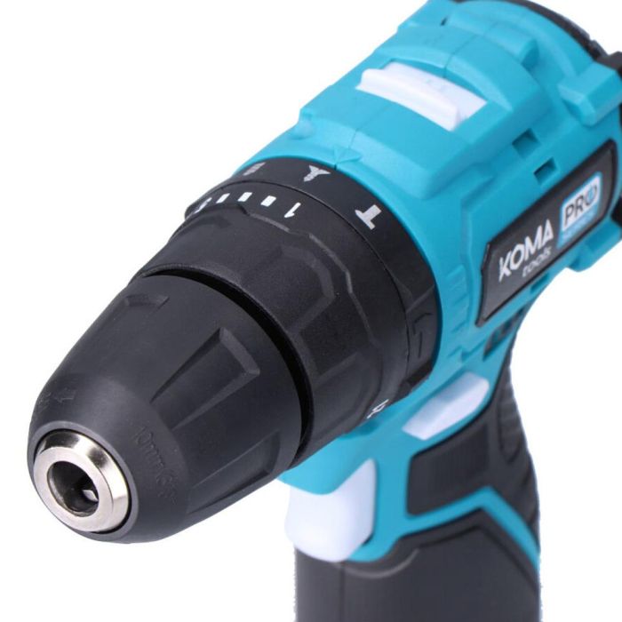 Koma Tools 12v-tpb-k Kit Taladro Percutor Brushless 12V 32Nm 2 Velocidades con Batería 2.0Ah, Cargador, Puntas y Maletín 6
