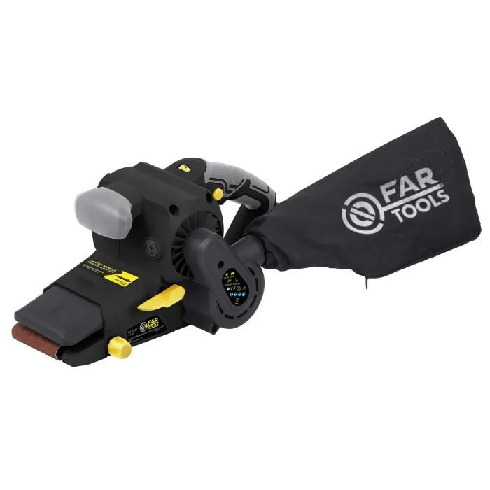 Fartools Lijadora Eléctrica de Banda 1010 W con Velocidad Variable y Bolsa Colectora de Polvo 1