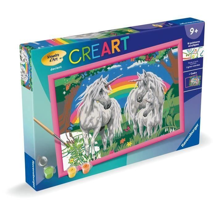 Kit de pintura por números CreArt Kids Unicorn Land (31 x 21 cm), diseño de números, a partir de 9 años, 25849, Ravensburger 4 Kit de pintura por números CreArt Kids Unicorn Land (31 x 21 cm), diseño de números, a partir de 9 años, 25849, Ravensburger 4