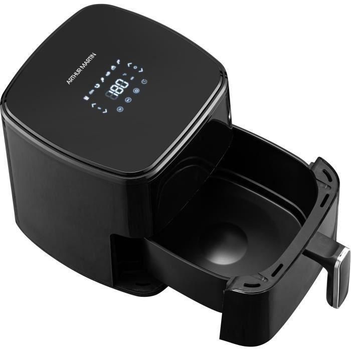 Freidora sin aceite - ARTHUR MARTIN - Airfryer 5 L - 1400 W - Pantalla táctil - 7 preajustes de cocción - Negra 3 Freidora sin aceite - ARTHUR MARTIN - Airfryer 5 L - 1400 W - Pantalla táctil - 7 preajustes de cocción - Negra 3