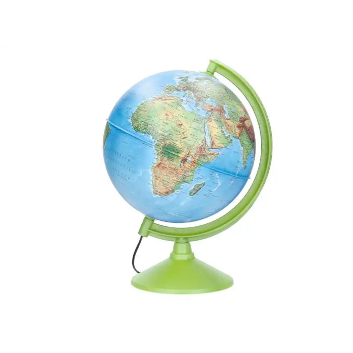 Liderpapel Globo Terraqueo con Luz Físico y Político Diámetro 26 cm Base y Meridiano de Plástico 1