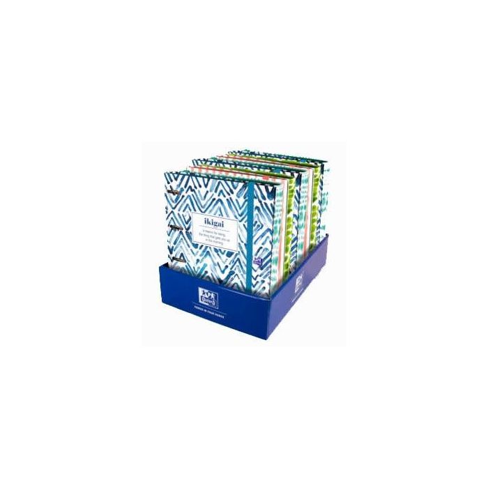 Oxford Carpeta Anillas Europeanbinder 4x35 mm Japandi, 5-Secciones, Vivos 5x5, A4+, 4 Diseños Surtidos
