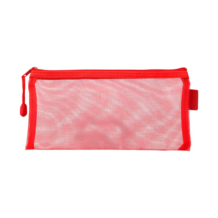 Liderpapel Bolsa Zipper Bag Poliester Transpirable Multiusos 230x115 mm Rojo 1