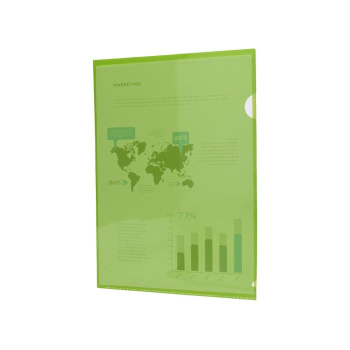 Carpeta Liderpapel Dossier Uñero 44003 Polipropileno Din A4 Verde 20 Hojas 10 unidades 3