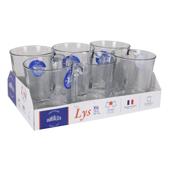 Duralex Mug Apilable Transparente 31 cl Colección Lys (12 Unidades) 5