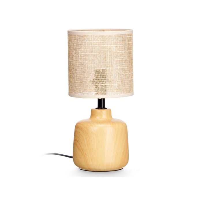 Giftdecor Lámpara de Sobremesa Efecto Madera Redonda, Cerámica, 14x20.5x14 cm (12 Unidades) 1 Giftdecor Lámpara de Sobremesa Efecto Madera Redonda, Cerámica, 14x20.5x14 cm (12 Unidades) 1